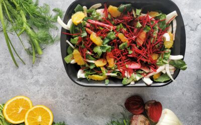 Salade de betterave, fenouil et orange