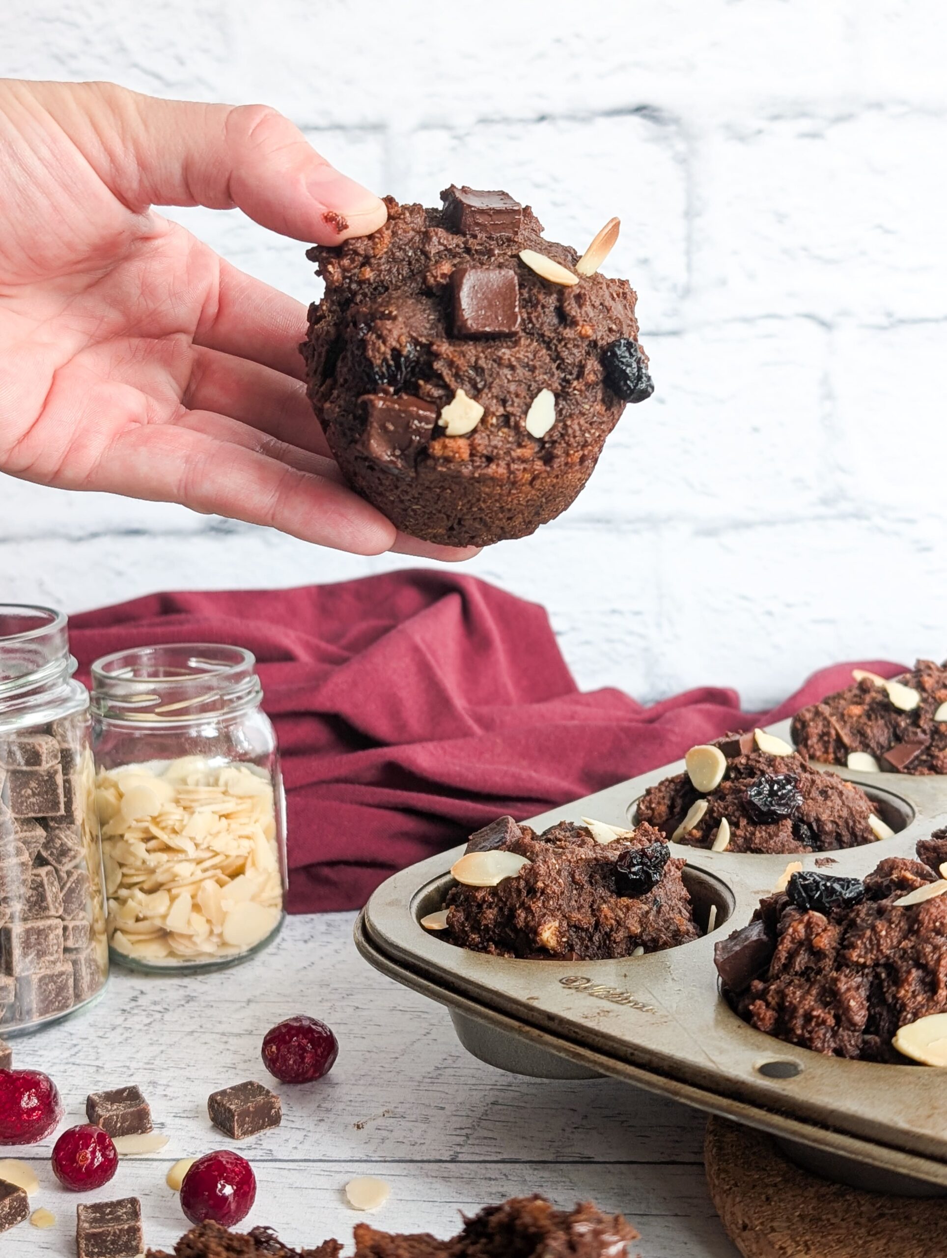 Muffins chocolat canneberges Sandra Simoneau nutrition